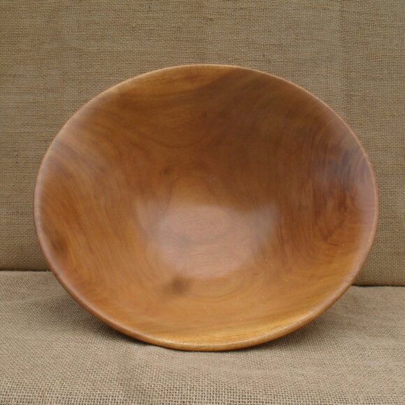 Vintage Berk Craft Wood Salad Serving Set Handmade in Haiti - Picture 4 of 16